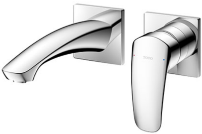 TLG09307T ก๊อกผสมอ่างล้างหน้าแบบก้านโยก ชนิดฝังผนัง (Short Spout) ไม่รวมสะดือ