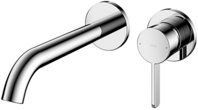 TLG11308T ก๊อกผสมอ่างล้างหน้าแบบก้านโยก ชนิดฝังผนัง (Long Spout) ไม่รวมสะดือ