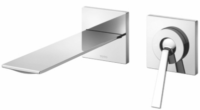 TLP02309T ก๊อกผสมอ่างล้างหน้าแบบก้านโยก ชนิดฝังผนัง (Short Spout) ไม่รวมสะดือ