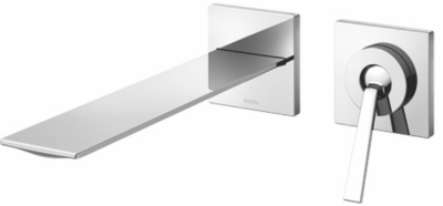 TLP02310T ก๊อกผสมอ่างล้างหน้าแบบก้านโยก ชนิดฝังผนัง (Long Spout) ไม่รวมสะดือ