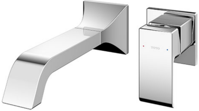 TLG08308T ก๊อกผสมอ่างล้างหน้าแบบก้านโยก ชนิดฝังผนัง (Long Spout) ไม่รวมสะดือ