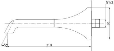 TBG08001T ชุดทางน้ำออกสำหรับอ่างอาบน้ำ