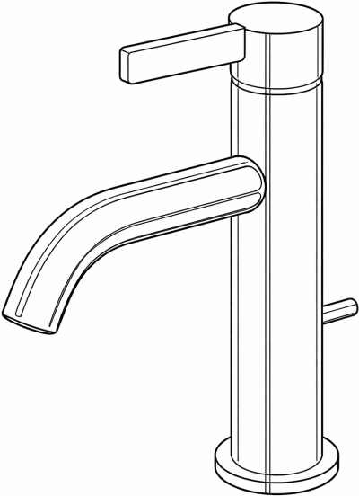 TLG11301T#BBR ก๊อกผสมอ่างล้างหน้าแบบก้านโยก พร้อมสะดือป๊อปอัพ รุ่น GF  