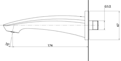 TBG09001T ชุดทางน้ำออก