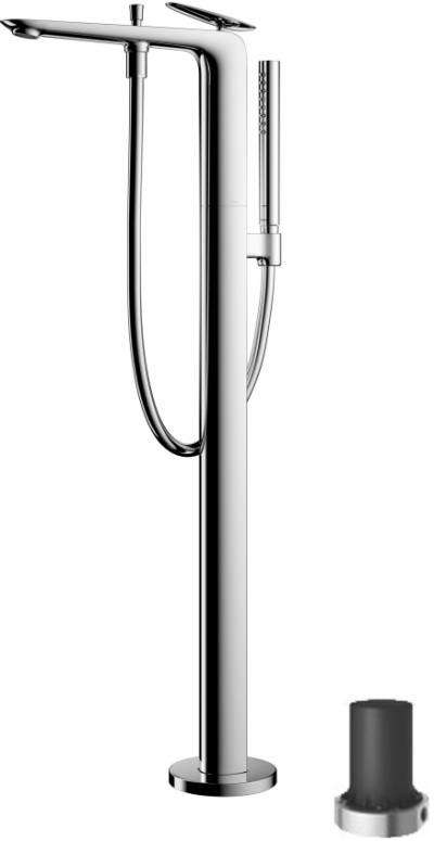 TBP03301T ก๊อกผสมสำหรับลงอ่างอาบน้ำแบบตั้งพื้น พร้อมชุดฝักบัวสายอ่อน