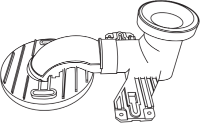 VP-3170000272 ชุดข้อต่อทางน้ำทิ้งลงพื้นสำหรับโถสุขภัณฑ์ชิ้นเดี่ยว