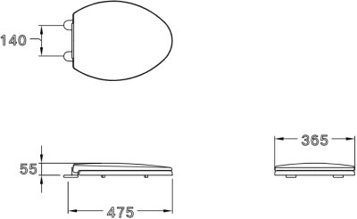 C91311(HM) ฝารองนั่ง ELONGATE (SOFT CLOSE)