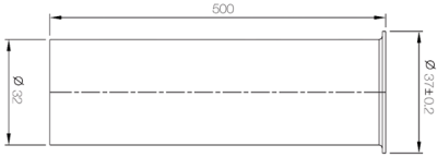 AC-3001-20 ท่อชาร์ป สแตนเลส 32 มม. ยาว 20 นิ้ว
