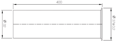 AC-3001-16 ท่อชาร์ป สแตนเลส 32 มม. ยาว 16 นิ้ว