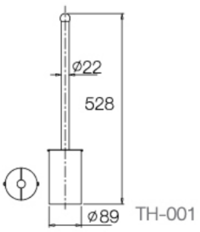 TH-001 TOILET BRUSH HOLDER (FLOOR)