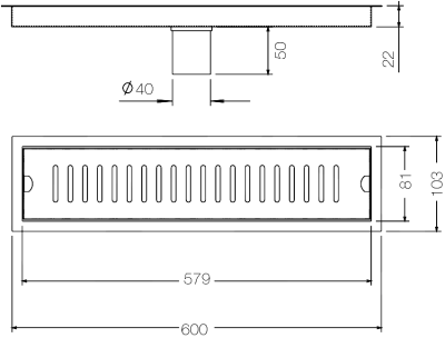 TSD-600 ตะแกรงกันกลิ่นสแตนเลส ท่อ 2" - 2.5"