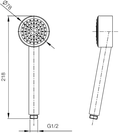 WS-8131 ฝักบัวอาบน้ำแบบสายอ่อน 1 ระบบ สแตนเลส
