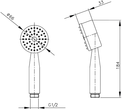 WS-8130PW ฝักบัวอาบน้ำ (พร้อมสายสแตนเลส 1.5 ม.)