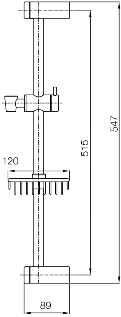 WS-8502W ราวปรับระดับ สแตนเลส พร้อมที่วางสบู่