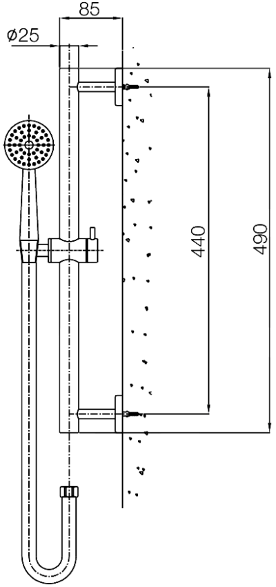 WS-8501 ราวปรับระดับ สแตนเลส