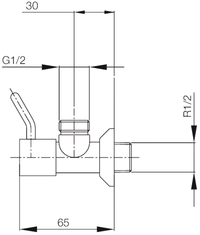 WS-0410 ก๊อกน้ำเย็นยืนอาบ แบบติดผนัง รุ่น YOM