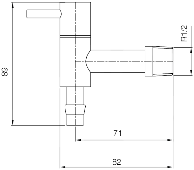 WS-1206P ก๊อกล้างพื้น แบบต่อสายยาง รุ่น TEENY