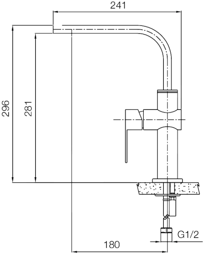 WS-0935 ก๊อกผสมอ่างล้างจาน แบบติดเคาน์เตอร์ รุ่น BLENDE