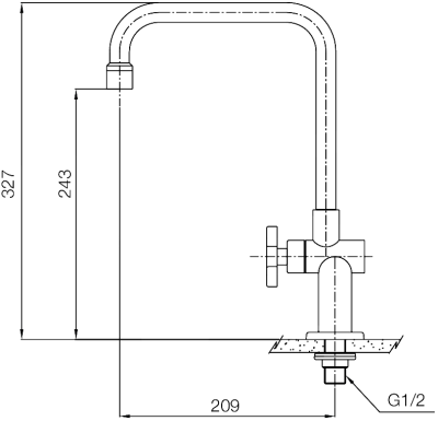 WS-0831L ก๊อกเดี่ยวอ่างล้างจาน แบบติดเคาน์เตอร์ รุ่น TRIO
