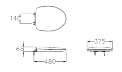 C91002 ฝารองนั่ง ELONGATE (SOFT CLOSE)