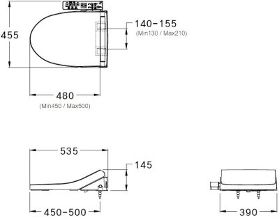 C9203 ฝารองนั่งอเนกประสงค์ชนิดใช้ไฟฟ้า รุ่น CONVENIC