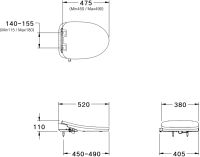 C9205 ฝารองนั่งอเนกประสงค์ชนิดใช้ไฟฟ้า รุ่น CONVENIC
