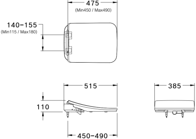 C9208 ฝารองนั่งอเนกประสงค์ชนิดใช้ไฟฟ้า รุ่น CONVENIC