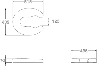 C9250 ฝารองนั่ง ( ฝา FORALL สีฟ้า)