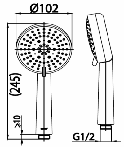 Z84V(HM) หัวฝักบัว 5 ฟังก์ชั่น