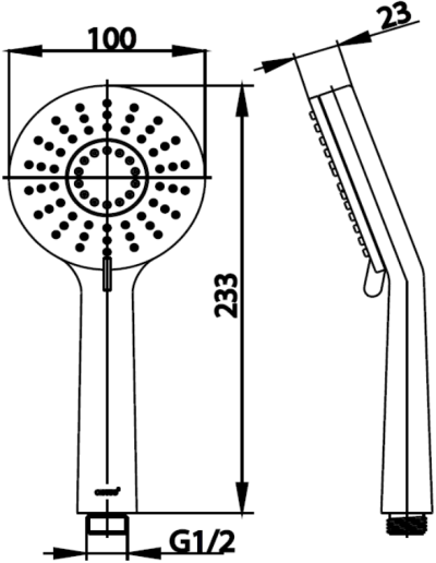 Z90V(HM) หัวฝักบัว 3 ฟังก์ชั่น