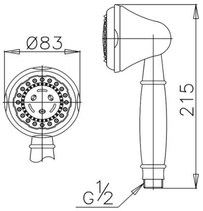 Z58V(HM) หัวฝักบัว 3 ฟังก์ชั่น
