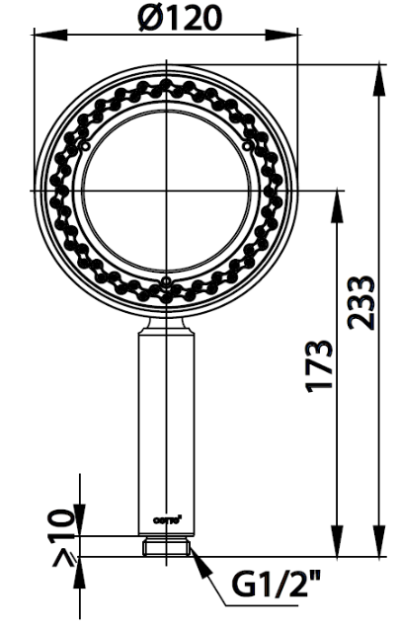 Z72V(HM) หัวฝักบัวสายอ่อน 1 ฟังก์ชั่น