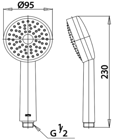 Z71V(HM) หัวฝักบัว 1 ฟังก์ชั่น
