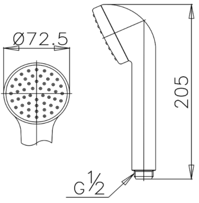 S17V(HM) หัวฝักบัว 1 ฟังก์ชั่น