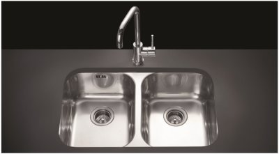 BL33X2B ซิงค์ล้างจาน แบบฝังใต้เคาน์เตอร์ 2 หลุม