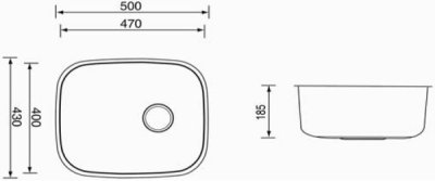 MU47B ซิงค์ล้างจาน แบบฝังใต้เคาน์เตอร์ 1 หลุม