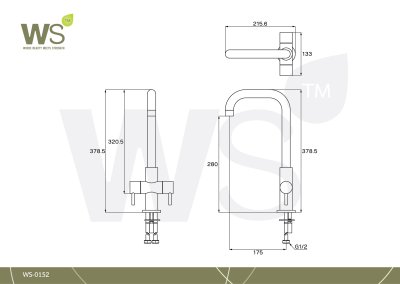 WS-0152 ก๊อกผสมอ่างล้างหน้า รุ่น CHAOPRAYA