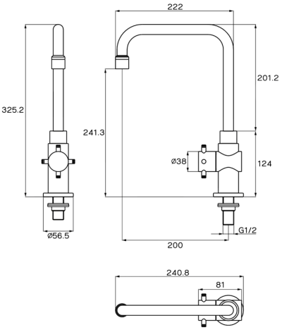 WS-0131L ก๊อกเดี่ยวอ่างล้างจาน รุ่น CHAOPRAYA