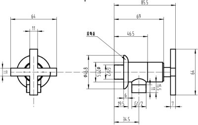 BN 8388(S) สต๊อปฝักบัวน้ำเย็นHOKKAIDO