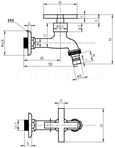 BN 8311(S) ก็อกสนามคอสั้นออกจากกำแพงHOKKAIDO