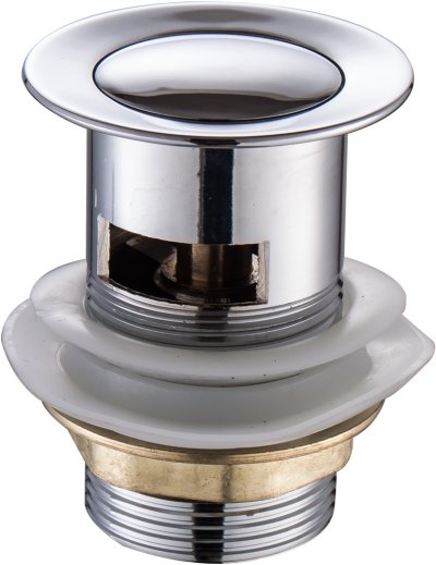 BN 5556661 สะดือป๊อปอัพมีรูน้ำล้น แบบกด สแตนเลส