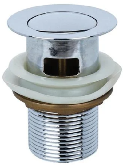 BN 5556661 สะดือป๊อปอัพมีรูน้ำล้น แบบกด สแตนเลส