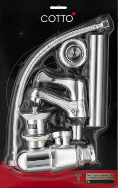 CT160C10SET(HM) ก๊ก๊อกเดี่ยวอ่างล้างหน้า จัดชุด (SET) 4 ชิ้น รุ่น WINDY