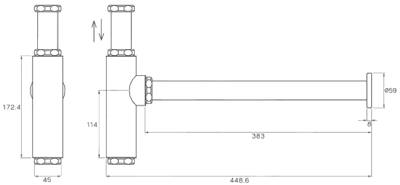 CWT-031/L ท่อน้ำทิ้งสแตนเลส แบบทรงกระบอก