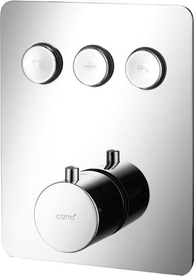 CT3017 วาล์วผสมเปิด-ปิดน้ำ แบบปุ่มกด 3 ทิศทางน้ำ รุ่น SWITCH