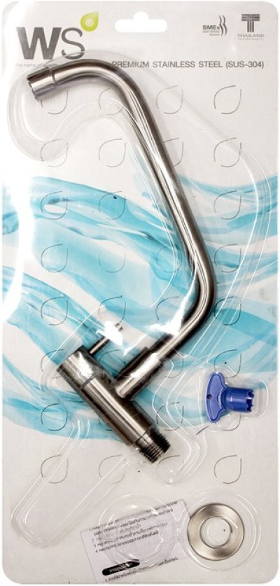 WS-0434P ก๊อกเดี่ยวอ่างล้างจาน แบบติดผนัง รุ่น TEENY