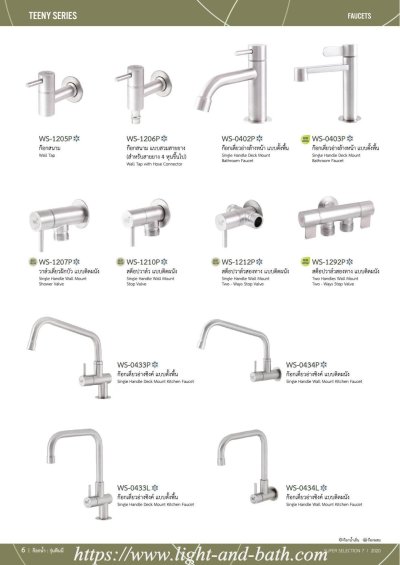 WS-1205P ก๊อกล้างพื้น รุ่น TEENY