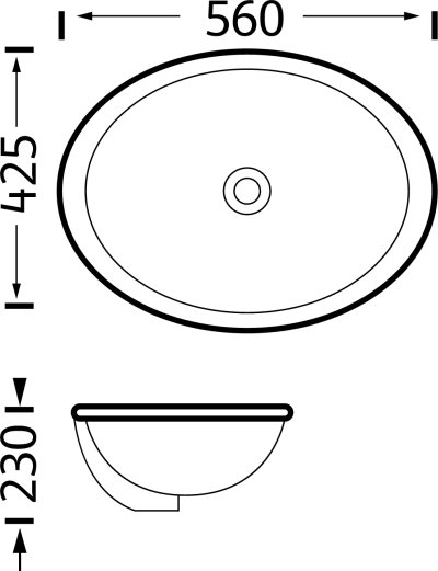 AQ 60733 อ่างล้างหน้าฝังใต้เคาน์เตอร์