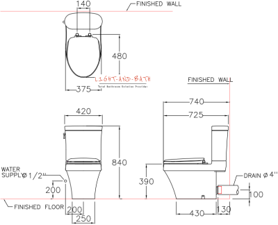 C12617 สุขภัณฑ์ แบบสองชิ้น 6 ลิตร รุ่น OPERA