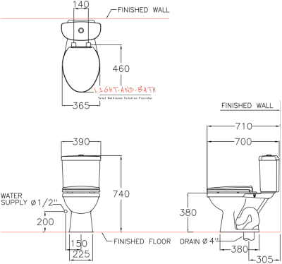 C13960 สุขภัณฑ์ แบบสองชิ้น 6 ลิตร รุ่น WENDY